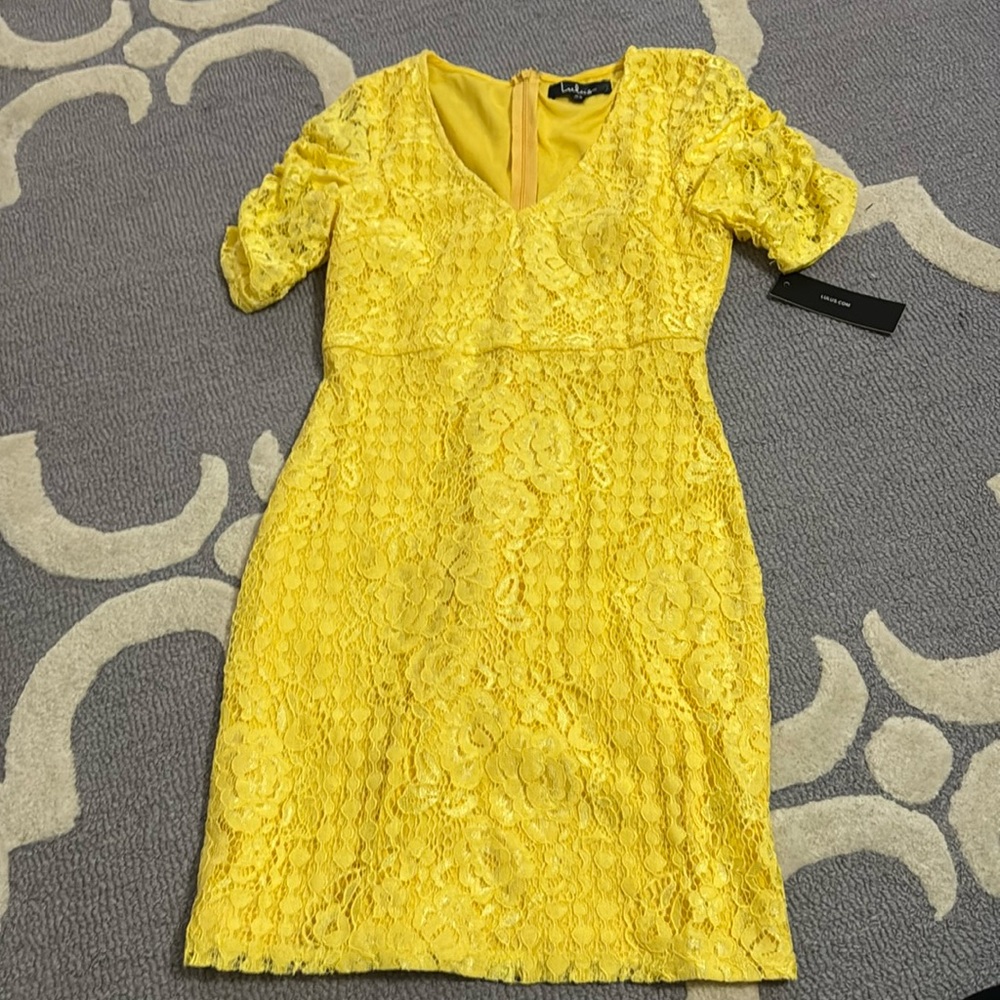 Lulus dress, yellow NEW